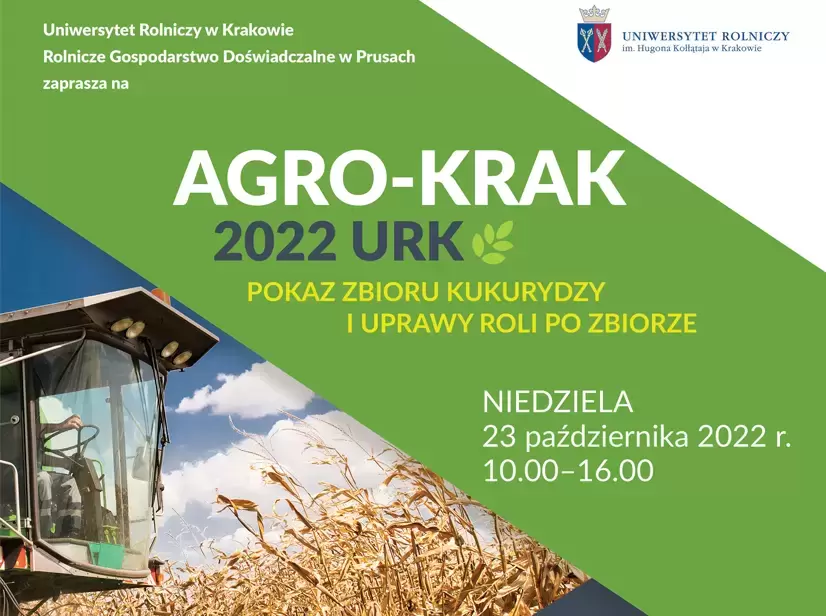AGRO-KRAK 2022 URK Pokaz Zbioru Kukurydzy i Uprawy Roli po Zbiorze 